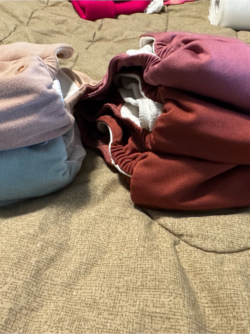 Grovia All in One Cloth Diapers - Blush, Dusty Blue & Rust